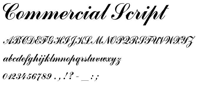 Commercial Script font